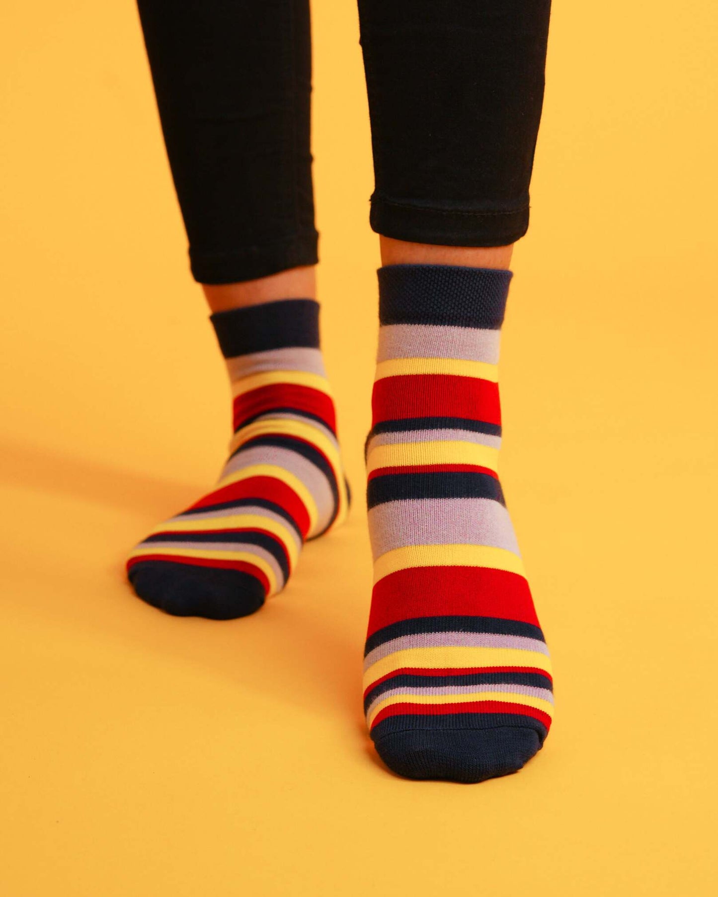 Earthy Red Stripe Socks