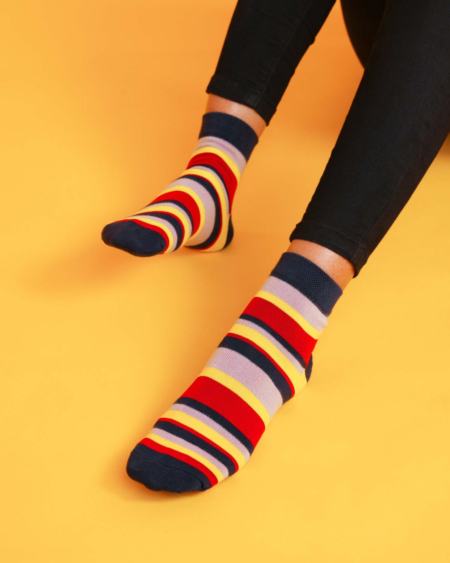 Earthy Red Stripe Socks