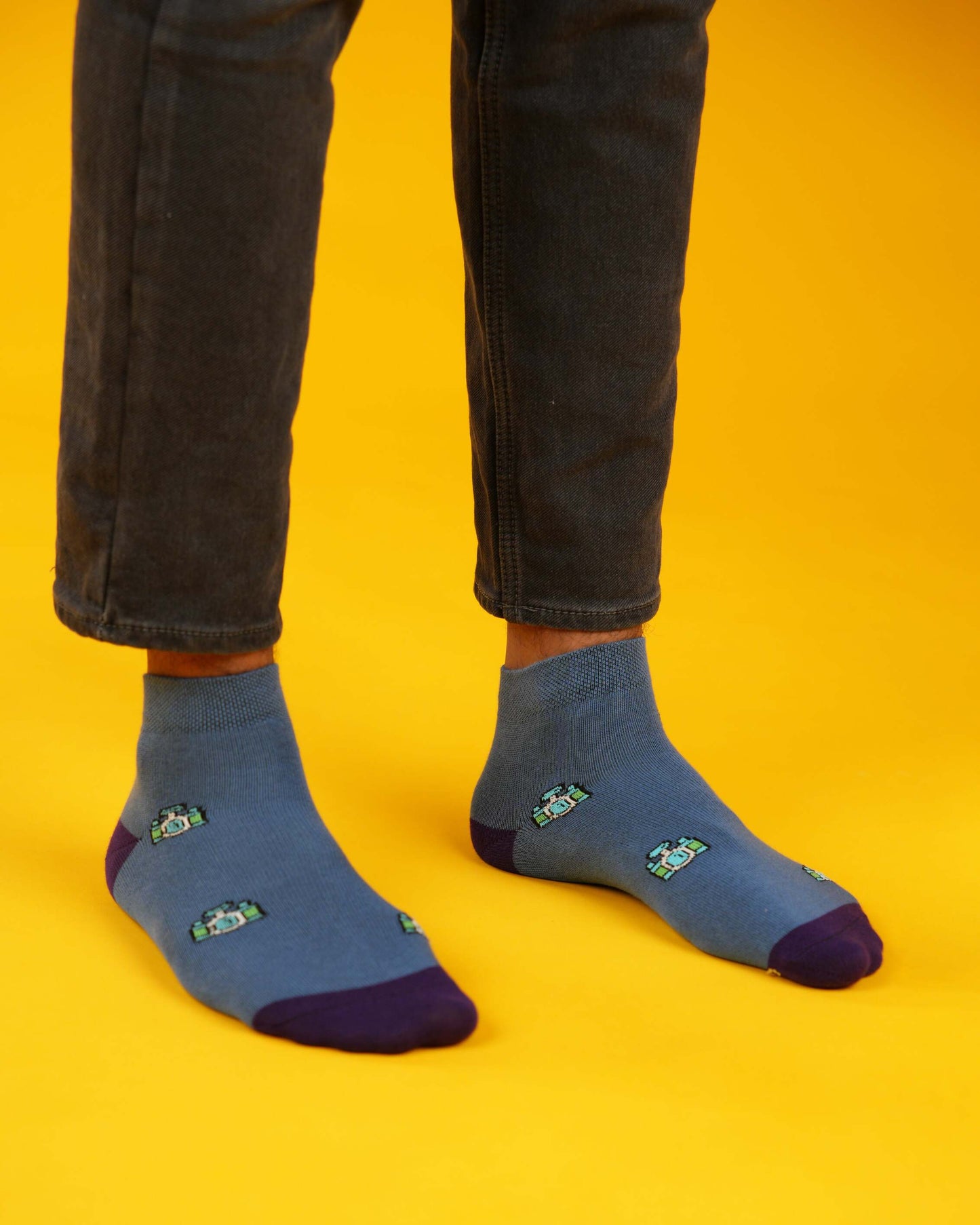 Shutterbug Blue Socks