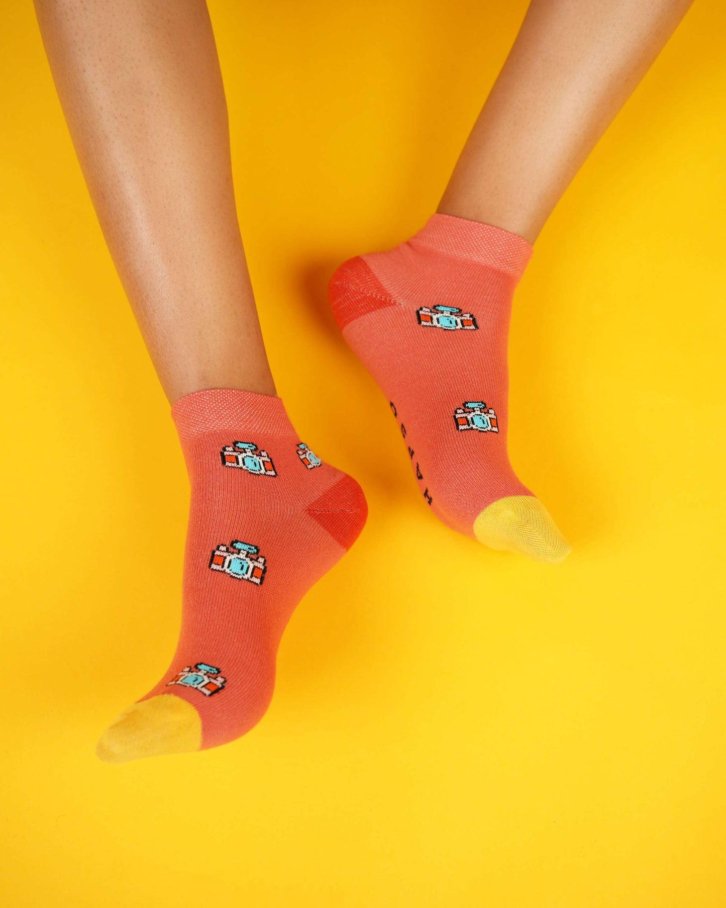 Shutterbug Orange Socks