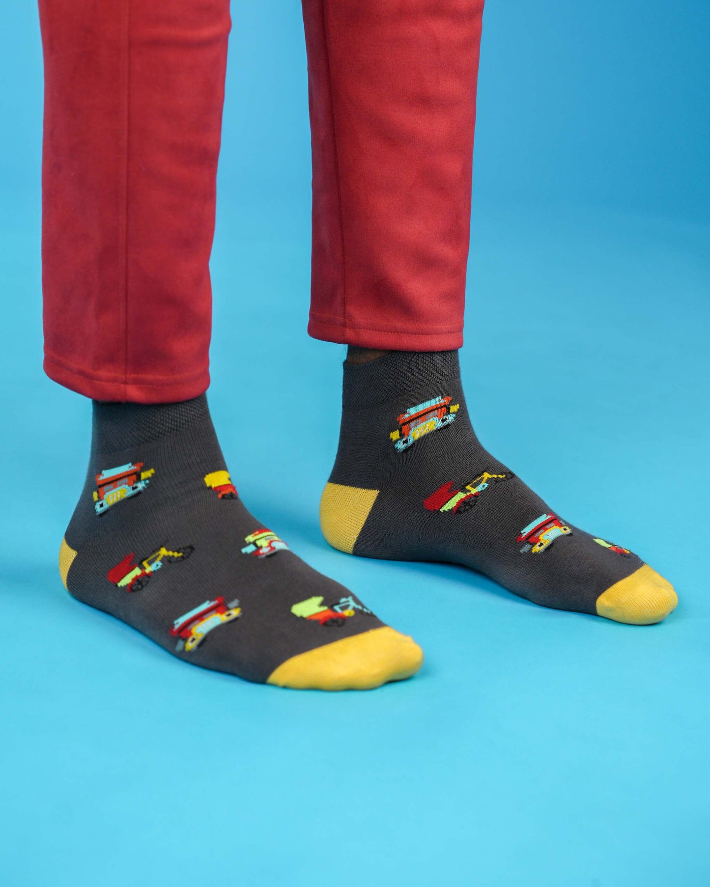 Desi Wheels Grey Socks