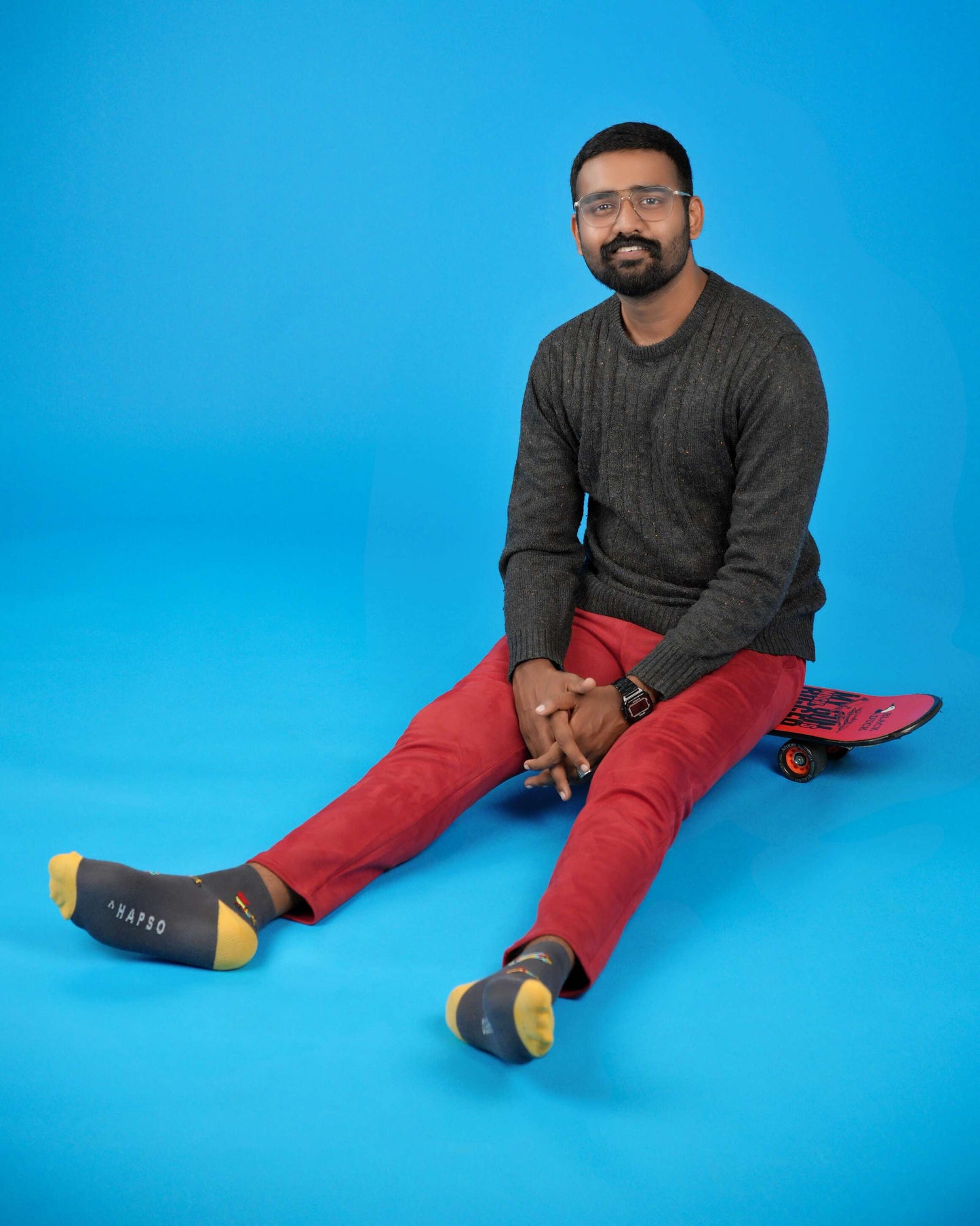 Desi Wheels Grey Socks