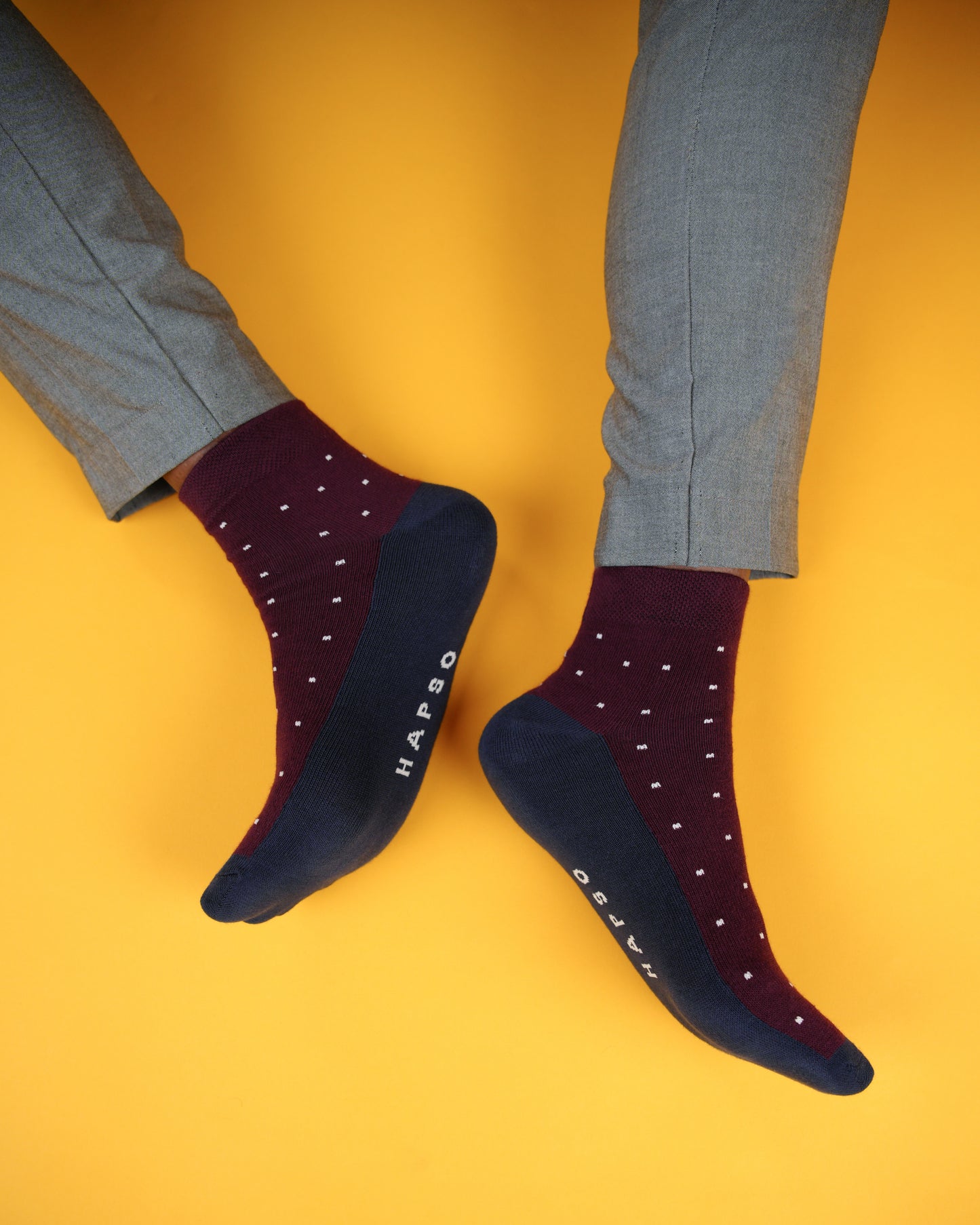 Polka Dots Burgundy Socks