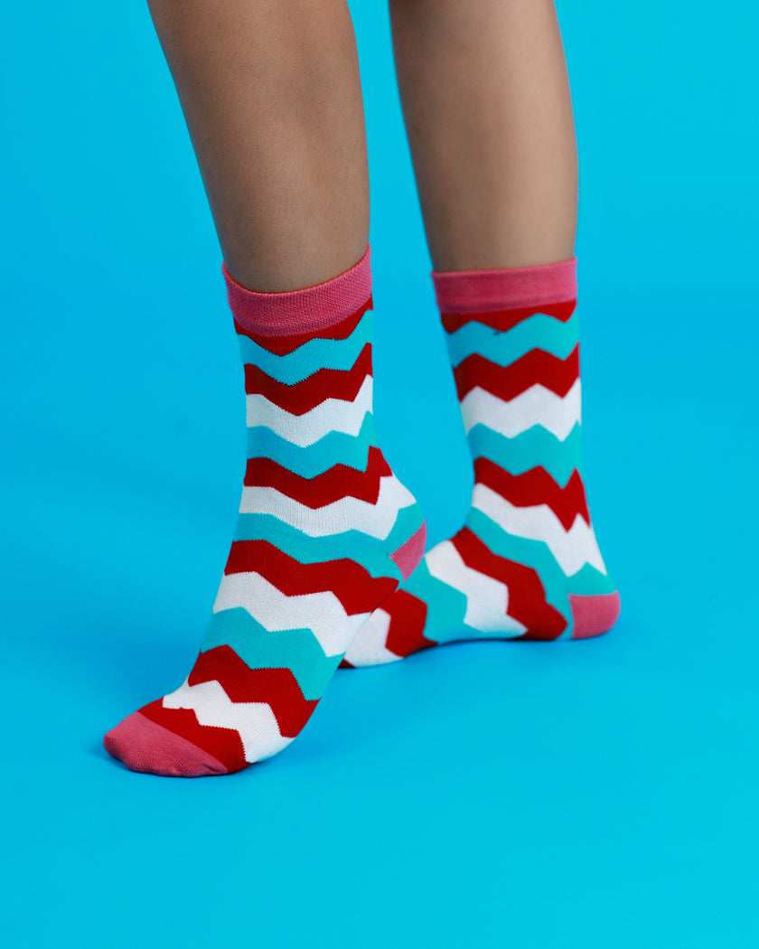 Zig Zag Candy Socks