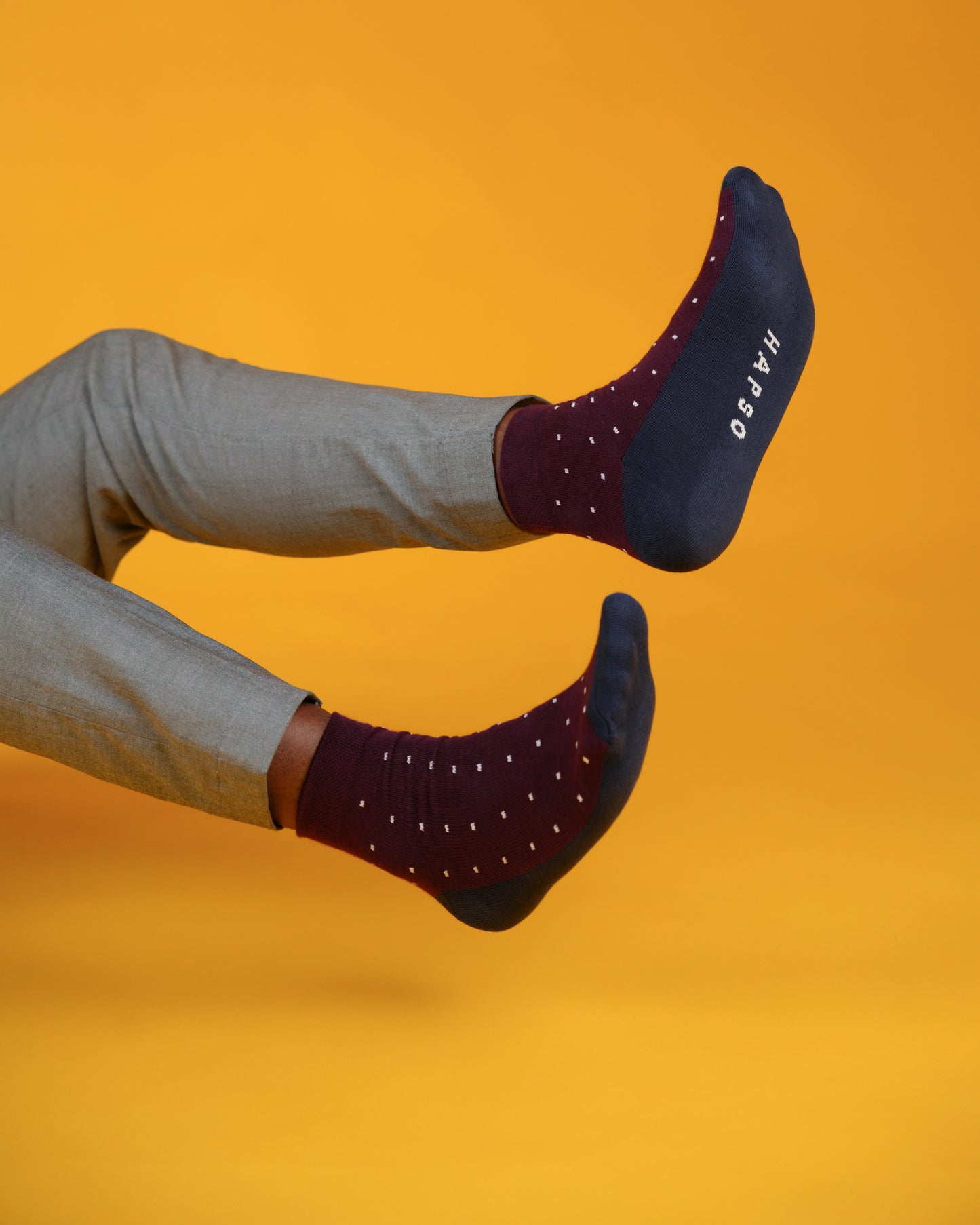Polka Dots Burgundy Socks