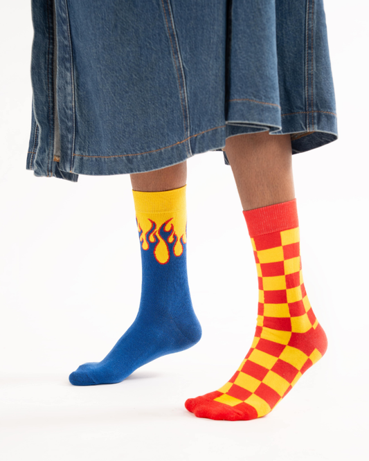 Flame On Hot Wheels Inspired Socks