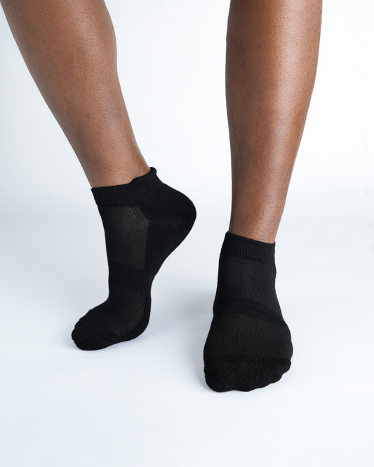Bamboo Ankle Black Socks