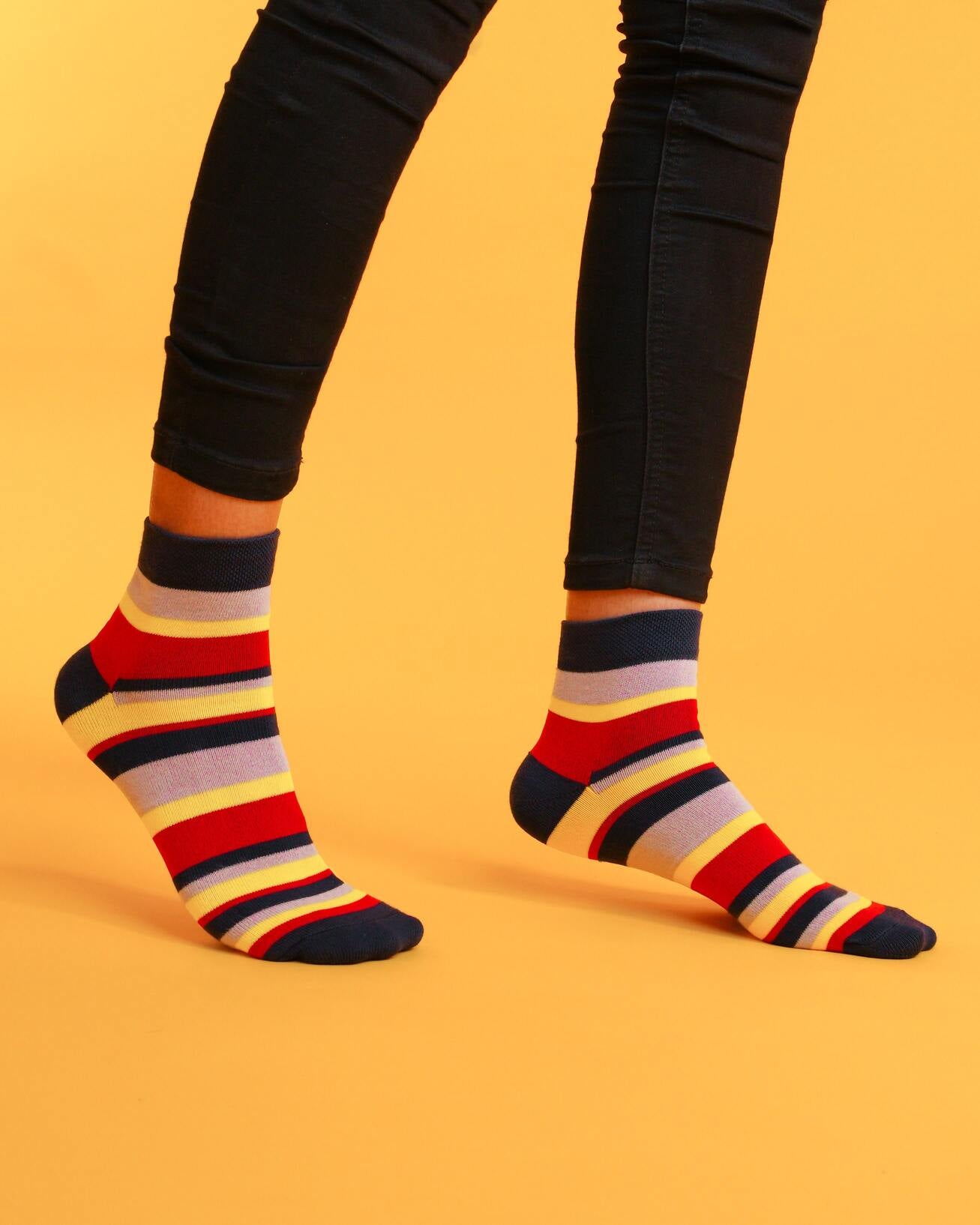 Earthy Red Stripe Socks