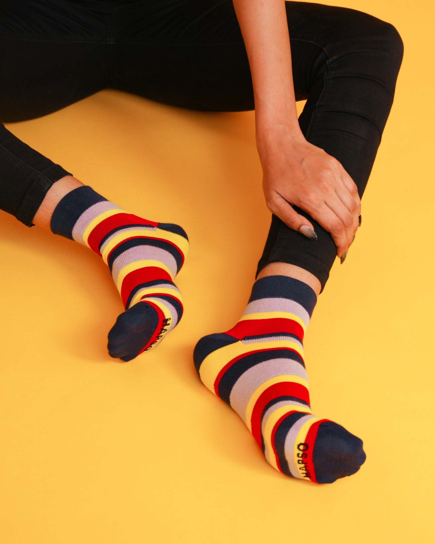 Earthy Red Stripe Socks