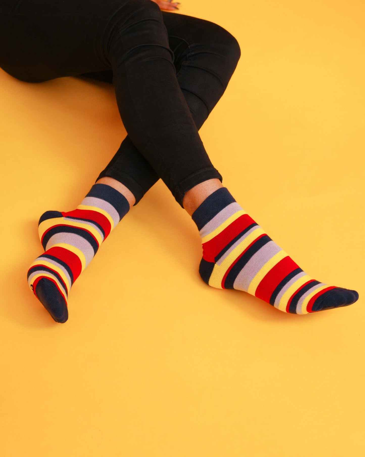 Earthy Red Stripe Socks