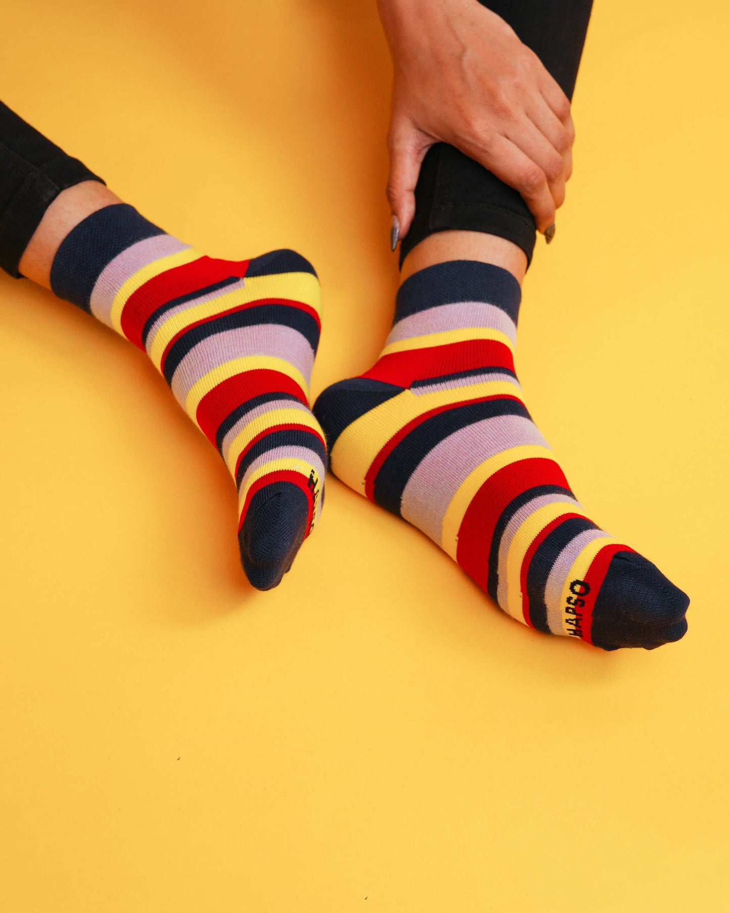 Earthy Red Stripe Socks