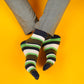 Earthy Green Stripe Socks