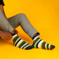 Earthy Green Stripe Socks