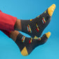 Desi Wheels Grey Socks