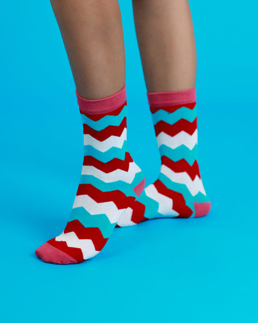 Zig Zag Candy Socks