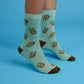 Raining Pineapple Green Socks