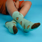 Raining Pineapple Green Socks