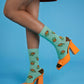 Raining Pineapple Green Socks